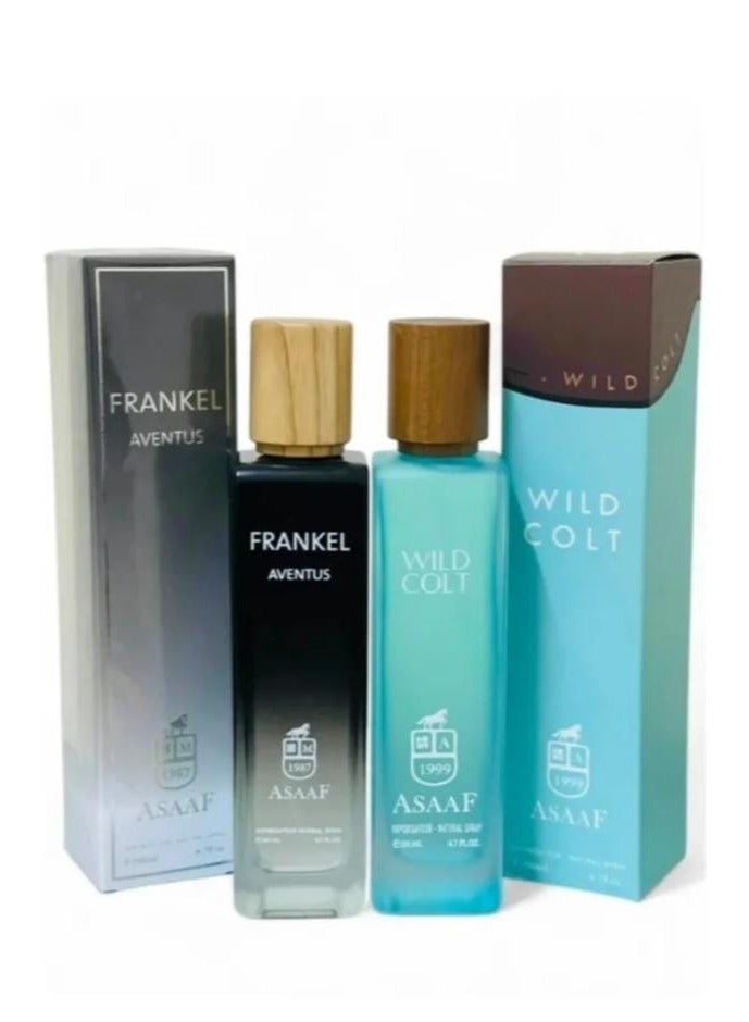 مجموعة عطور عساف ( وايلد كولت + فرانكل افنتوس ) لكل عطر 200 ملي