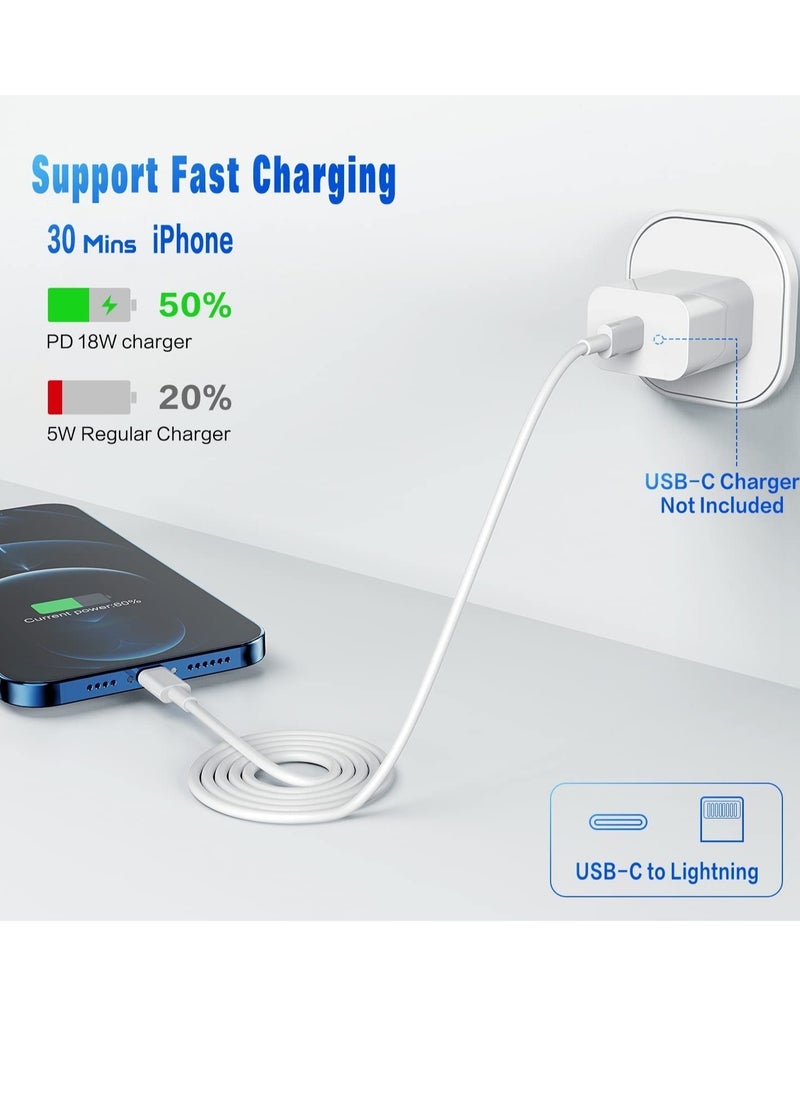 ELTRAZONE - USB C to Lightning Cable 3PACK 2M Fast Charger Cable, iPhone Charger Cord Compatible with iPhone 14/13/12/11 Pro Max/XS MAX/XR/XS/X/8/7/Plus - Image 1