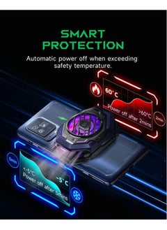 BlackShark Mobile Phone Cooler, Cellphone Cooling Fan for 2.63-3.46 inches iPhone/Android, Sleep Timer/Fan Speed Settings RGB Phone Radiator, FunCooler 3 Pro  - Image 4