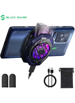 Mobile Phone Cooler, Cellphone Cooling Fan for 2.63-3.46 inches iPhone/Android, Sleep Timer/Fan Speed Settings RGB Phone Radiator, FunCooler 3 Pro