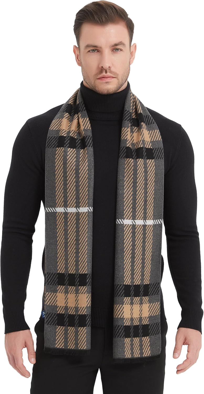 EP Mode Men's Winter Scarf, Cashmere Feel, Super Soft & Warm - Image 1