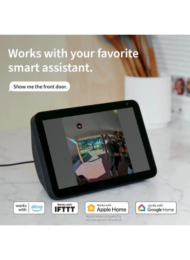 أرلو Arlo Smart Wi-Fi Video Doorbell 2nd Generation - Wired/Battery Operated with 2K Resolution - White - Image 4