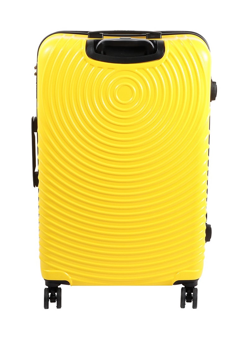 Biggdesign Lightweight Cats Design Checked Luggage with Spinner Wheel and Lock System Yellow 28-Inch