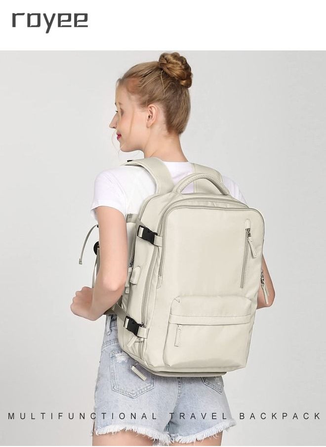 Royee - 16.5 Inch Laptop Backpack Flight Approved Travel Backpack for Men and Women Carry On Backpack with USB Charging Port Shoe Compartment  College School Bag - Image 1