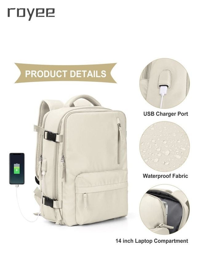 Royee - 16.5 Inch Laptop Backpack Flight Approved Travel Backpack for Men and Women Carry On Backpack with USB Charging Port Shoe Compartment  College School Bag - Image 1