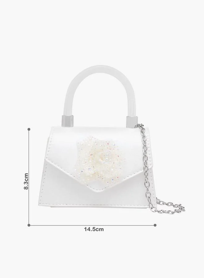 سيليست Flower Accent Crossbody Bag With Flap Closure Ramadan Collection