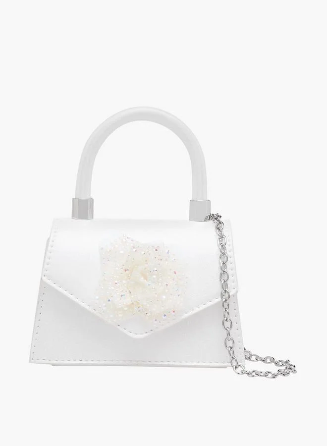 سيليست Flower Accent Crossbody Bag With Flap Closure Ramadan Collection