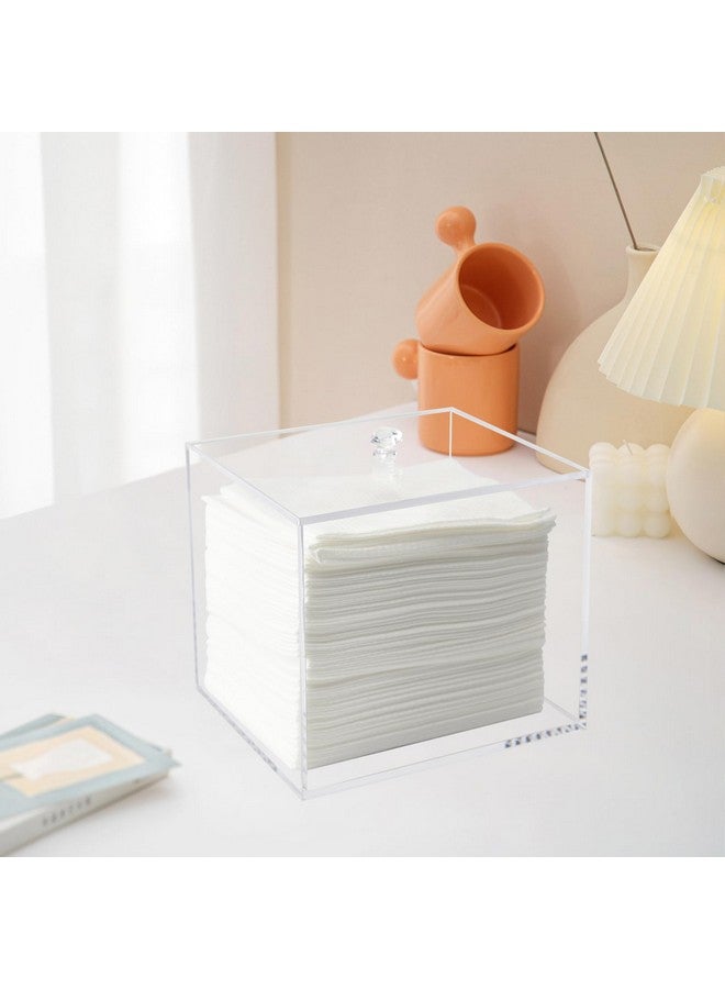 Weiai Disposable Face Towel Holder, Acrylic Facial Towelettes Container, Box Compatible with XL Face Towels, Clear - Image 4