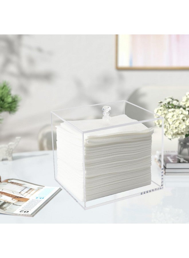 Weiai Disposable Face Towel Holder, Acrylic Facial Towelettes Container, Box Compatible with XL Face Towels, Clear - Image 3