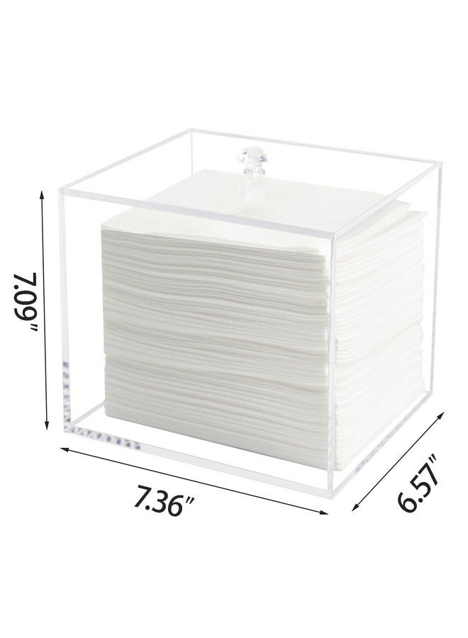 Weiai Disposable Face Towel Holder, Acrylic Facial Towelettes Container, Box Compatible with XL Face Towels, Clear - Image 2