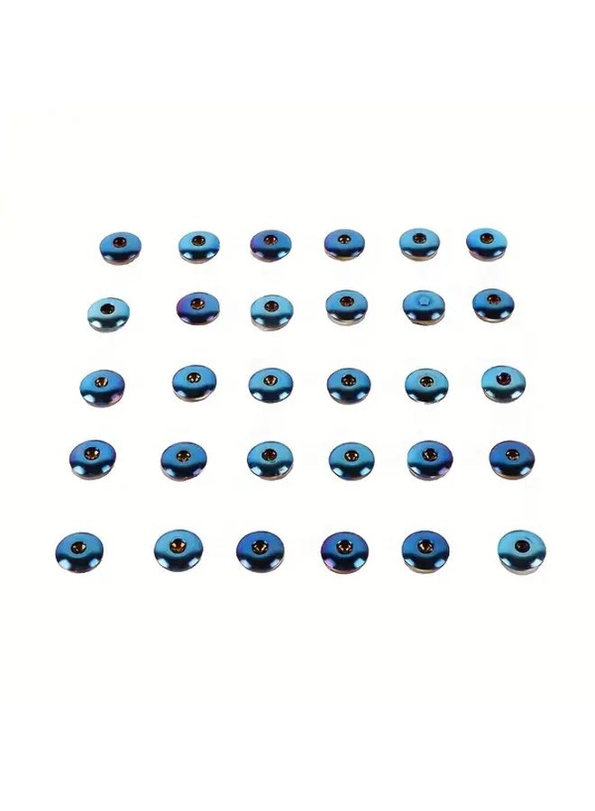 30pcs Baked Blue Car Exterior Rivets Wheel Lip Rivet Nuts Easy Install Pointed Plastic Faux Rivets - Image 5