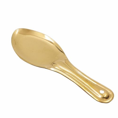 Putrika Traditional Handcrafted Brass Utensil | Rice Serving Spoon | Cooking Spoon | Tableware | Dinnerware - Brass Anna Karandi [Weight: 85gm Length:22cm] - Image 3