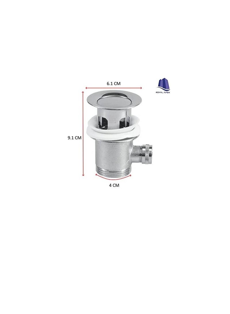Lever-Operated Sink Drain Fitting Brass 1 1/4 Inch for Wash Basin  - Image 3