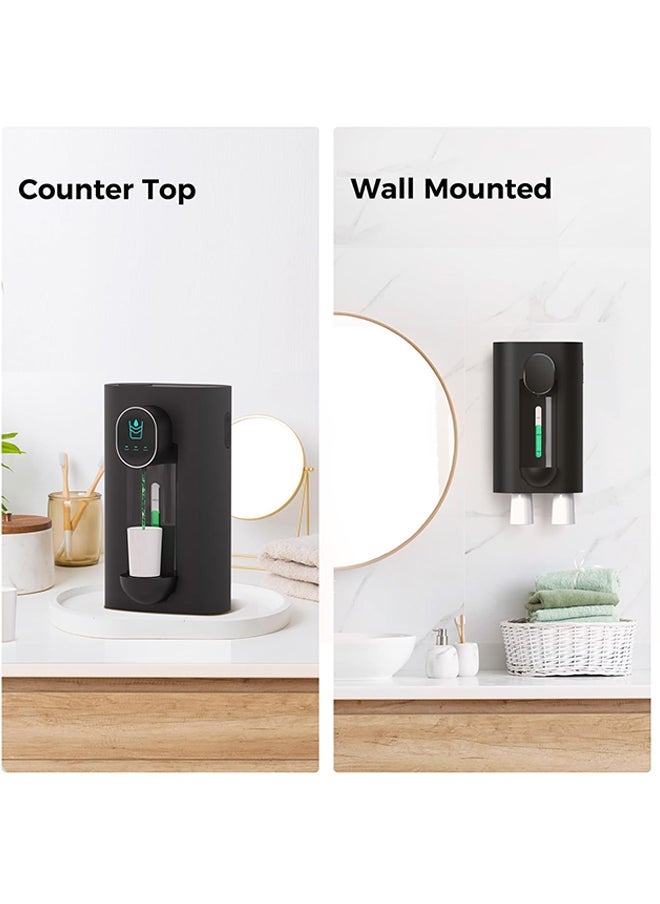 Hihonor - Induction Mouthwash,540ml Large Capacity,USB Charging Design,3-Speed Flexible Adjustment,Long Life,Suitable for Wall/Desktop(Black) - Image 1