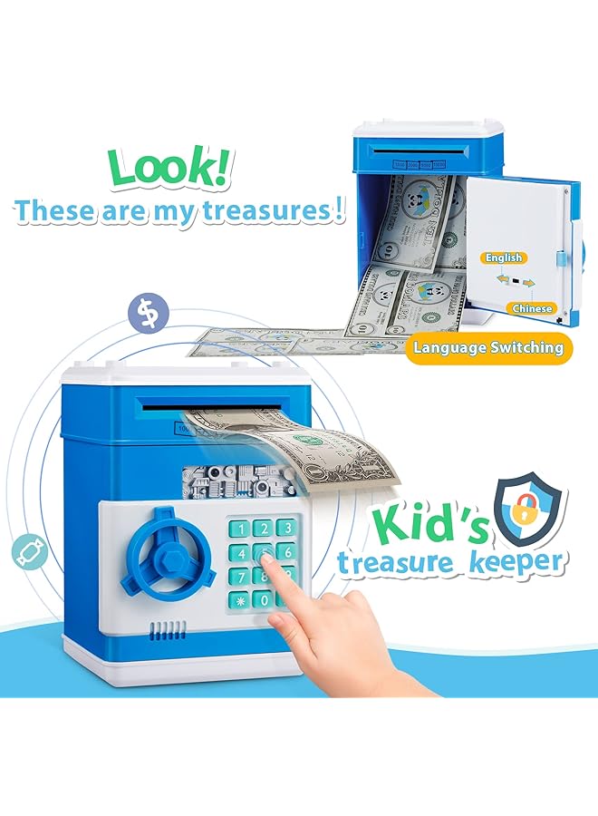 إيروريكس حصالة نقود للأولاد، ألعاب للأطفال بعمر 6 و8 و10 سنوات، هدايا للأولاد بعمر 4 و5 و6 و7 و8 و9 و10 و12 سنة، ماكينة صرف آلي، صندوق توفير نقود للأطفال، هدايا عيد ميلاد للأولاد - Image 5