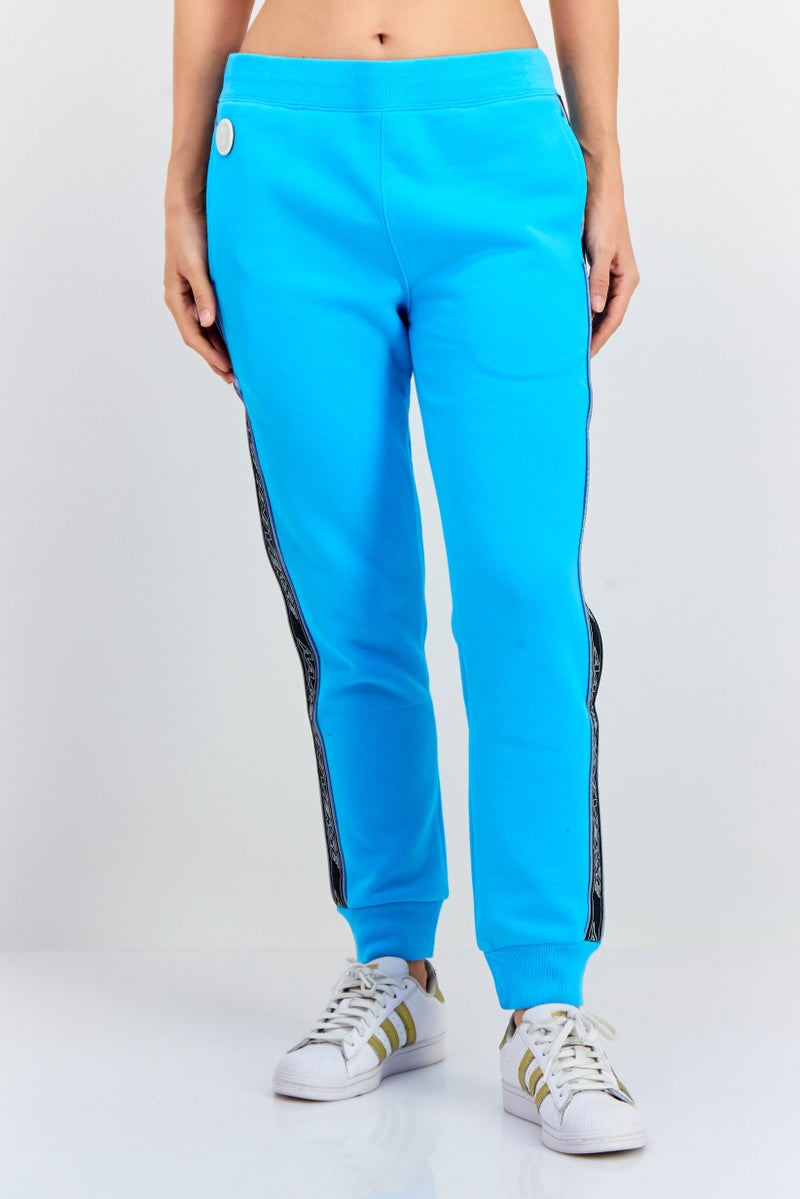 Aape By A Bathing Ape Women Regular Fit Brand Logo Jogger Pants, Blue - Image 1