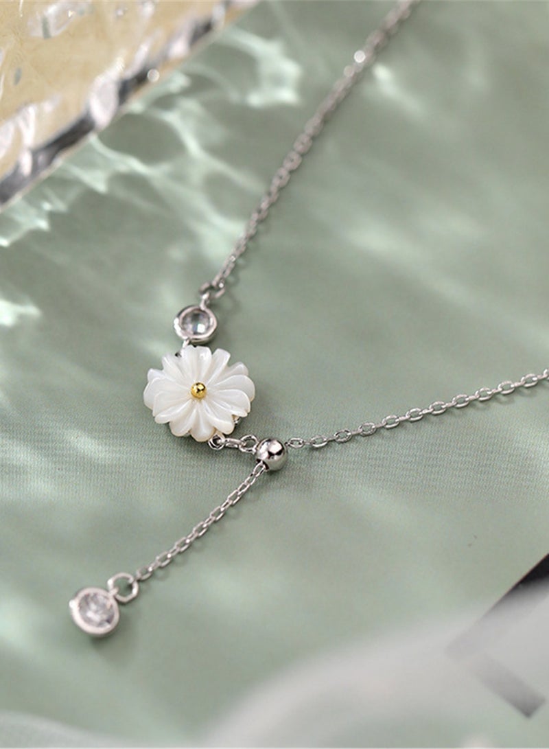 كامل الجسم 925 ديزي الفضة مطعمة مع الزركونيوم سوار الخرز سحب تعديل طول هدية التعبئة والتغليف مربع الأزياء يمكن أن يكون عشاق حفظ الهدايا مزاج الفتيات متعددة الاستخدامات - Image 4