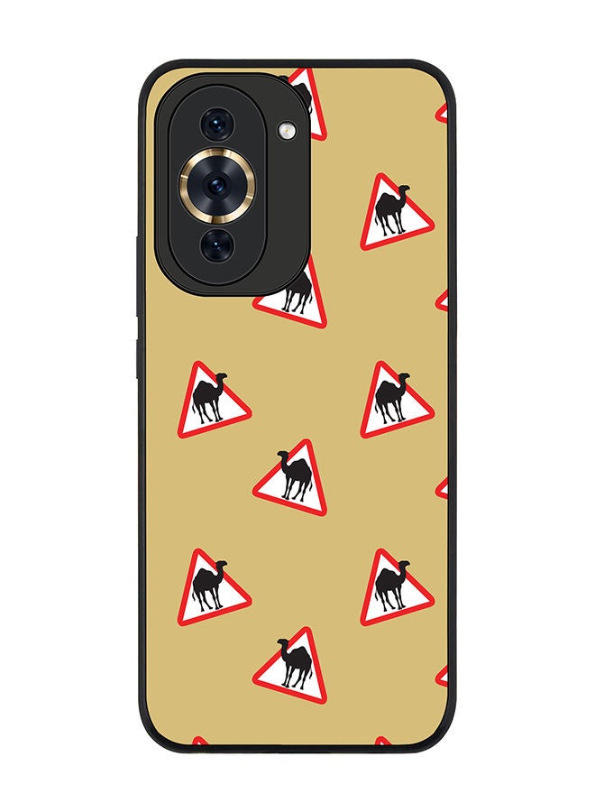 Stylizedd Rugged Black edge case for Huawei nova 10 Pro Slim fit Soft Case Flexible Rubber Edges Anti Drop TPU Gel Thin Cover - Camel Signs - Image 1