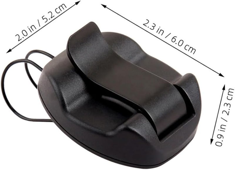Compact Visor Clip Car Sunglass Holder Space Saving Organizer Scratch Resistant Black - Image 3