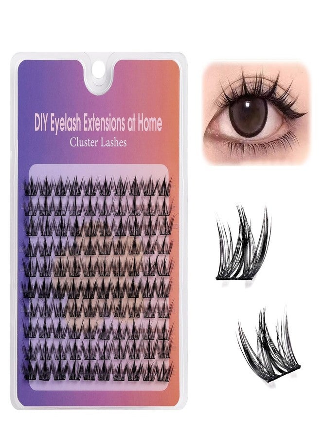 MAYCREATE® 100PCS Wispy Lash Clusters Natural Eyelash Clusters C Curly Fairy Cluster Lashes with Spikes Eyelashes DIY Lash Extension Natural Look Wispy Manga Lashes at Home - Image 1