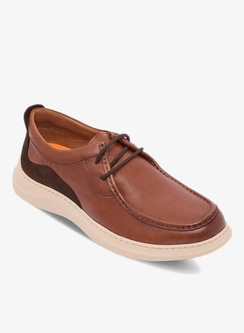 Le Confort Men Leather Lace-Up Ankle Sneakers