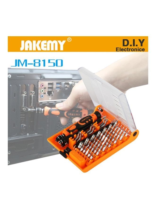 JAKEMY 52-Piece Screwdriver Tools Set Silver/Black/Orange - Image 2