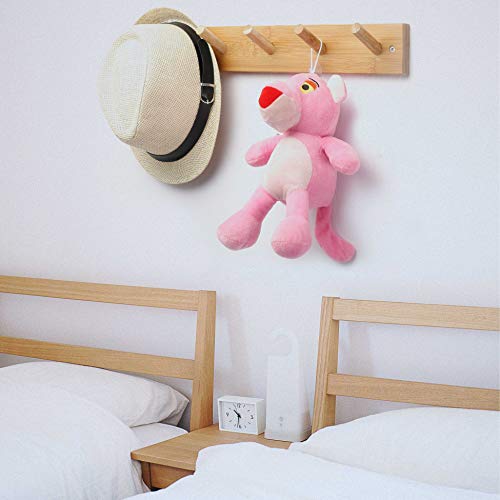 WEBI Coat Rack Wall Mounted,16" Hole to Hole,Coat Hanger Wall Mount with 5 Hooks for Hanging Coats,Hook Rack Peg Rail for Hats,Jacket,Clothes,Towels,Natural - Image 3