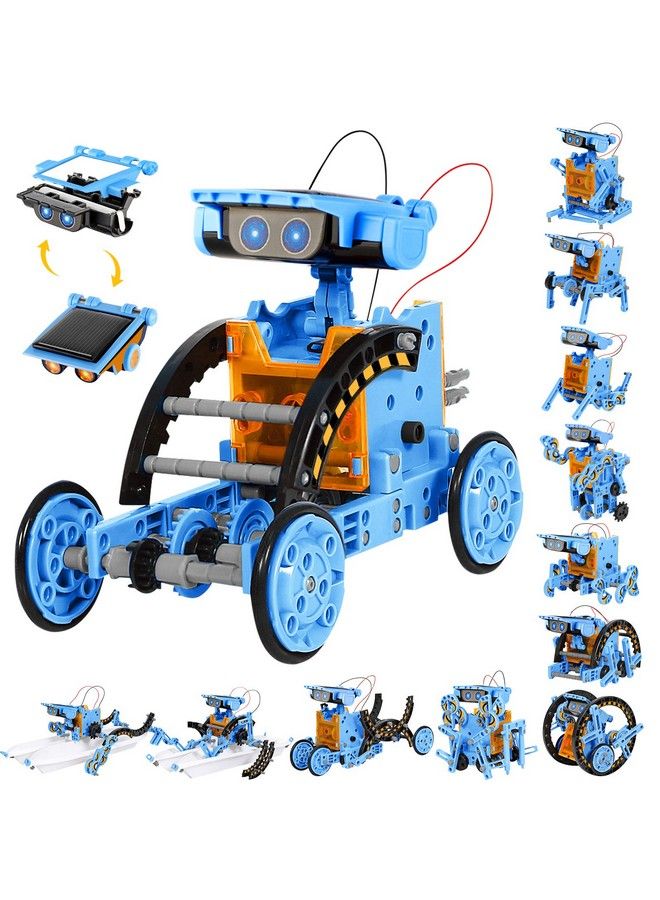 Sillbird Stem Projects 12 In 1 Solar Robot Toys For Kids 190 Pieces Solar And Cell Powered Dual Drive Motor Diy Building Science Learning Educational Experiment Kit Gift For Boys Girls Aged 8 12 - Image 1