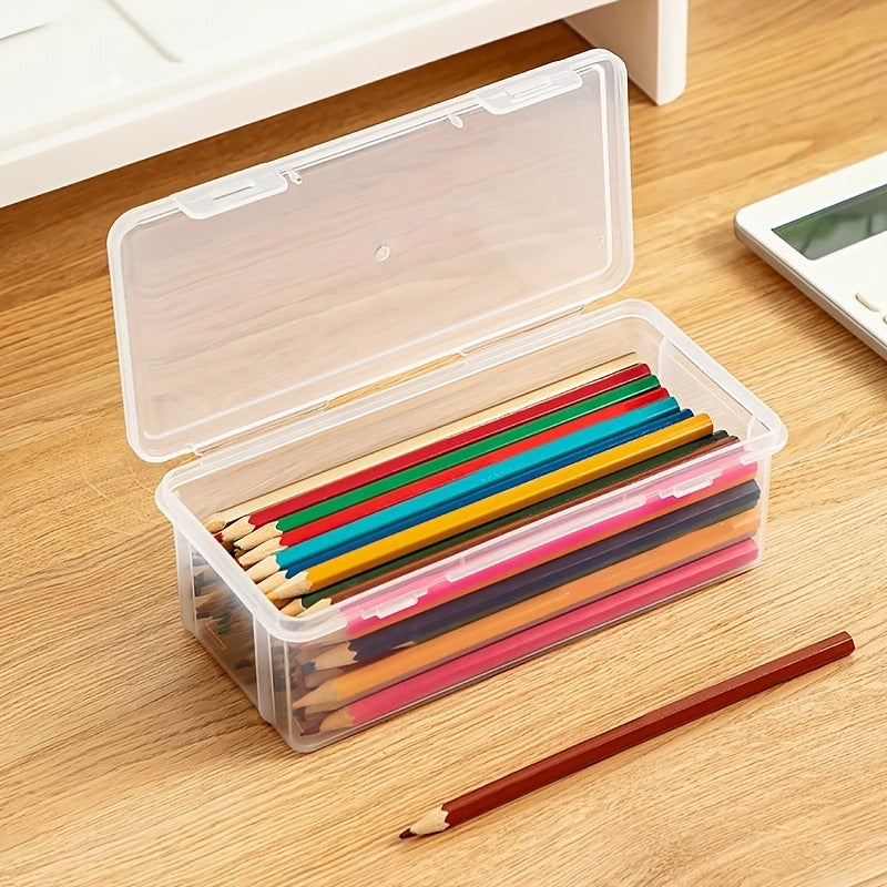 10pcs (5pcs Containers And 5pcs Lids) Large Storage Boxes with Lids - Heavy-Duty Organizing Bins, Stackable Containers for Office, Arts & Crafts, Lightweight And Portable, Snap-On Lid Design, Home Workspace Organization And Storage for, Utility Box - Image 3