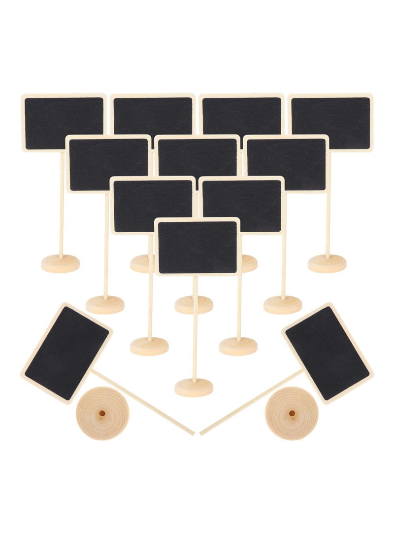 KASTWAVE Chalkboard Labels Mini Chalkboards Signs, KASTWAVE 10 Pack Small Chalkboards Blackboard with Easel Stand for Weddings, Birthday Parties, Message Board Signs and Event Decorations - Image 2