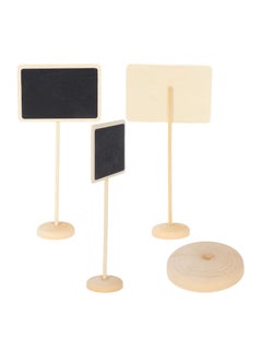 KASTWAVE Chalkboard Labels Mini Chalkboards Signs, KASTWAVE 10 Pack Small Chalkboards Blackboard with Easel Stand for Weddings, Birthday Parties, Message Board Signs and Event Decorations  - Image 4