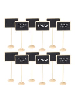 KASTWAVE Chalkboard Labels Mini Chalkboards Signs, KASTWAVE 10 Pack Small Chalkboards Blackboard with Easel Stand for Weddings, Birthday Parties, Message Board Signs and Event Decorations  - Image 1
