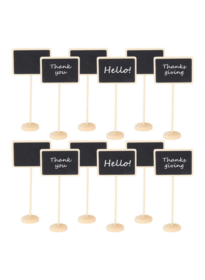 KASTWAVE Chalkboard Labels Mini Chalkboards Signs, KASTWAVE 10 Pack Small Chalkboards Blackboard with Easel Stand for Weddings, Birthday Parties, Message Board Signs and Event Decorations - Image 1