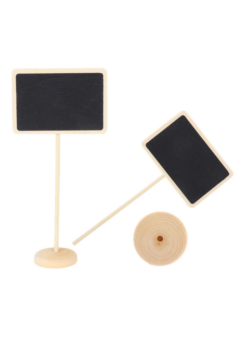 KASTWAVE Chalkboard Labels Mini Chalkboards Signs, KASTWAVE 10 Pack Small Chalkboards Blackboard with Easel Stand for Weddings, Birthday Parties, Message Board Signs and Event Decorations - Image 3