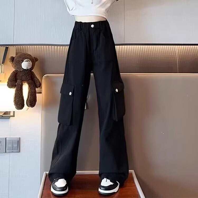 Girls' Casual Pants Sports Pants Fashionable Girls' Large Children'S Cute Pants Loose Trendy Pants - Image 4