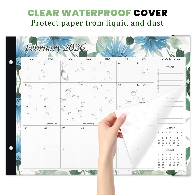 Telihao Desk Calendar 2026 - Large 22x17 Monthly Calendar, 18 Month Desk Top Calendars (Jan 2026â€“Jun 2027) Teacher & Office Desk Calendars Organizer (white, 22 * 17) - Image 3