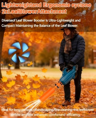 Bumilily Leaf Blower Air Booster, Universal Blower Air Booster Attachment, High-Speed Cyclone 2X Leaf Blower Extension,Fits 2-4 Inch Nozzle, Lawn and Yard Cleanup Artifact (1PCS) - Image 3