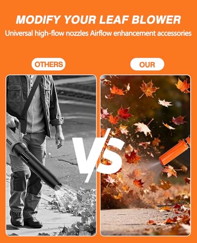 Bumilily Leaf Blower Air Booster, Universal Blower Air Booster Attachment, High-Speed Cyclone 2X Leaf Blower Extension,Fits 2-4 Inch Nozzle, Lawn and Yard Cleanup Artifact (1PCS) - Image 5