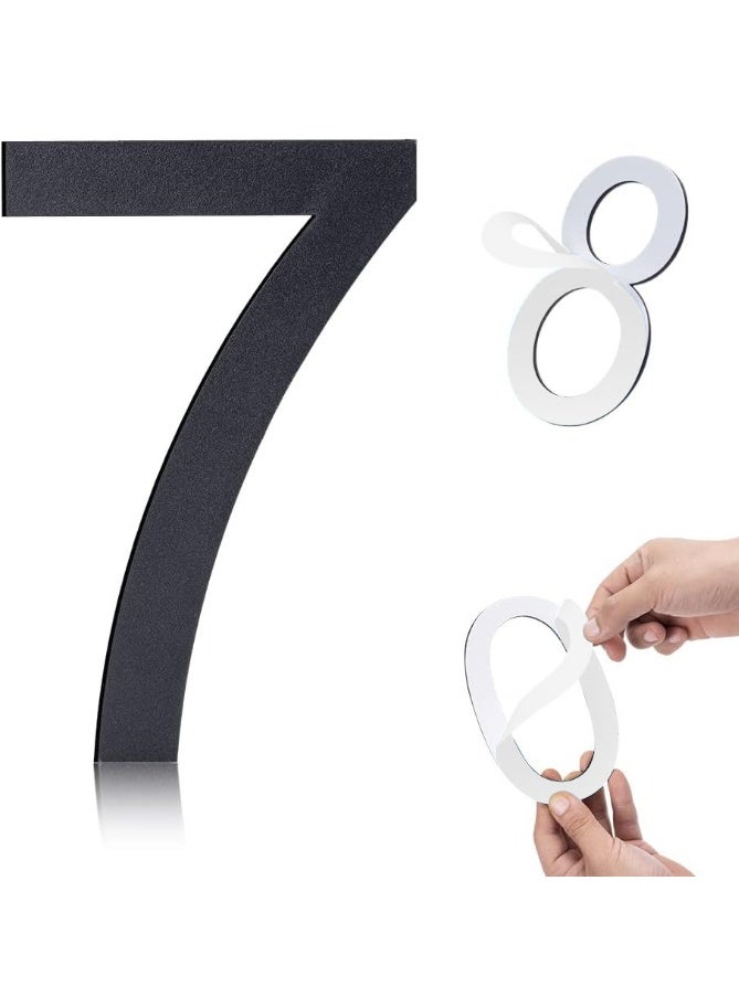 رات سو أرقام المنزل لخارج كبيرة ذاتية اللصق أرقام المنزل 6 بوصة رقم البيت من الفولاذ المقاوم للصدأ عنوان البيت الخارجي بوابة مرآب شارع المزرعة رقم 7.