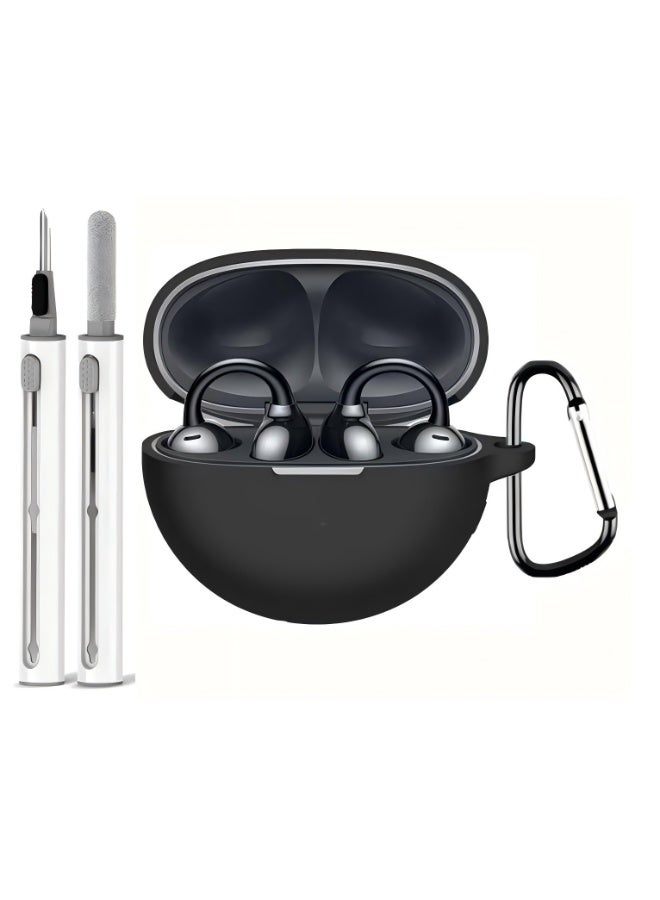 Soft Silicone Protective Case Cover for Huawei FreeClip with Cleaner Kit and Keychain - Image 1