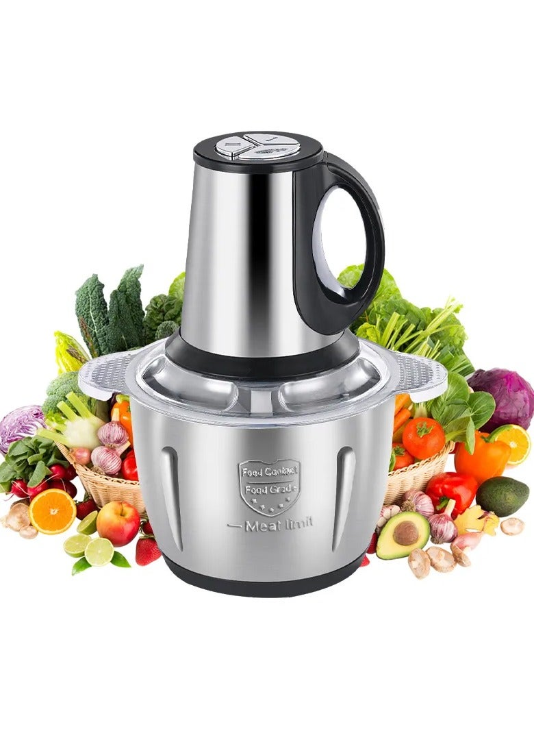 DubaiGallery Meat Grinders 2L Chicken Chopper Food Homemaker Fufu Keema 4 Blades, Stainless Blender 2L Machine Multifunction/  - Image 1