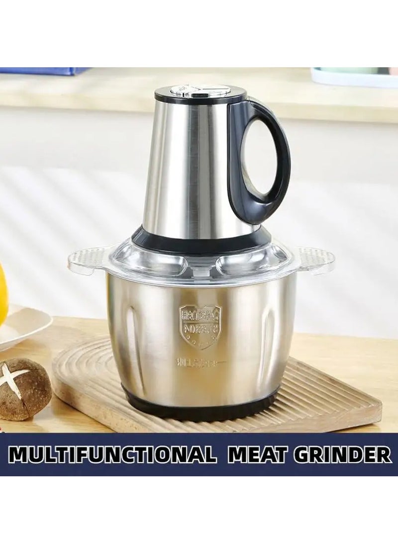 DubaiGallery Meat Grinders 2L Chicken Chopper Food Homemaker Fufu Keema 4 Blades, Stainless Blender 2L Machine Multifunction/  - Image 3