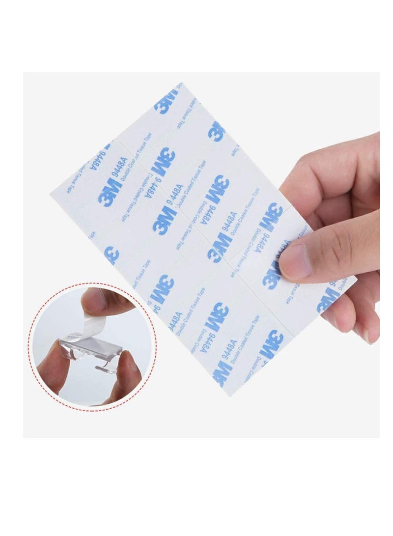 Adhesive Cable Clips Wire, 60Pcs Clips Management, Plastic Cable Organizer Clear Cable Cord Holder Drop Cable Cramp for Office, Stage, Outdoor Scene, Car and Home (Small) - Image 4