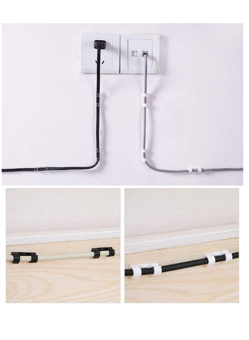 Adhesive Cable Clips Wire, 60Pcs Clips Management, Plastic Cable Organizer Clear Cable Cord Holder Drop Cable Cramp for Office, Stage, Outdoor Scene, Car and Home (Small) - Image 5