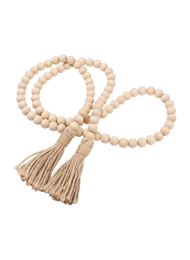 Generic Imikeya Farmhouse Wood Bead Garland - Tassel Garland Decor - Boho Room Decor Farmhouse Wall Decor For Home 