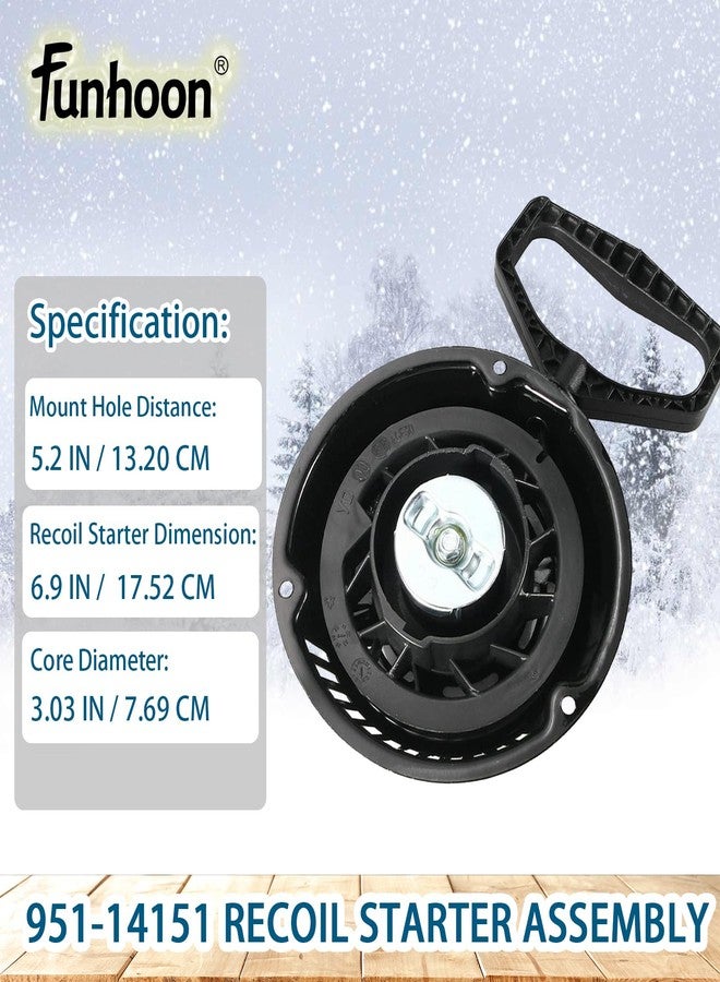 Funhoon 951-14151 Recoil Starter Assembly for MTD Cub Cadet Snow Blowers - Image 2