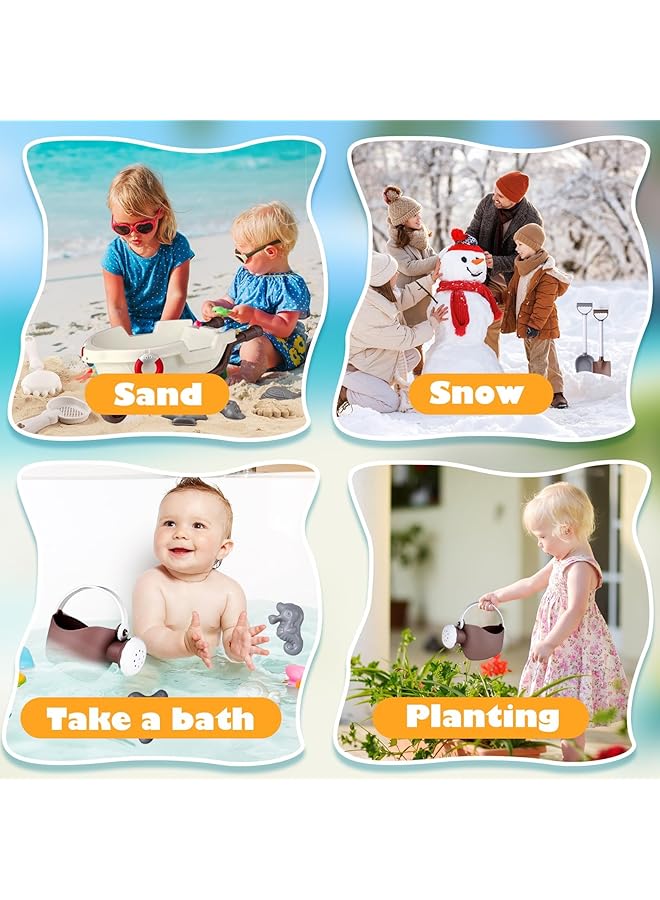 KASTWAVE Beach Sand Toys 18Pcs Beach Toy Trolley With Beach Bucket Beach Shovels Water Wheel Watering Can And Sea Animals Molds Summer Outdoor Travel Toys - Image 3