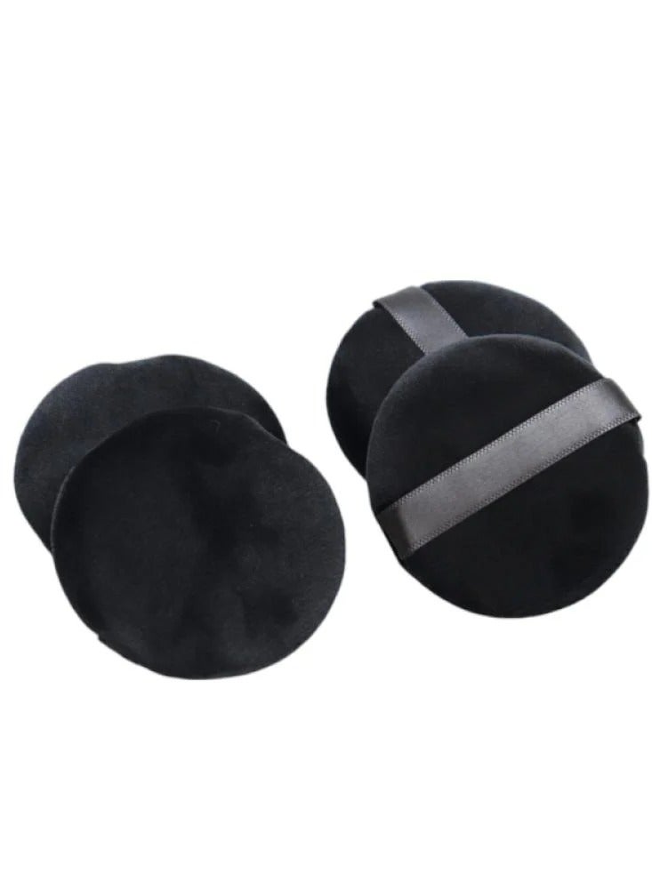 Beauty System Makeup Sponges Round Black × 4
