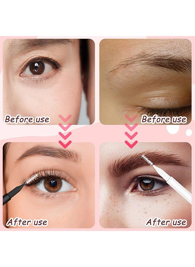 20Pcs Micro Eyebrow Brush with Cap, Brow Lamination Brush Spoolies for Eyebrow Eyelash Brow Brush Lash Filler, Eyebrow Lash Lift And Tint Tools for Brows and Lashes Comb Extensions
