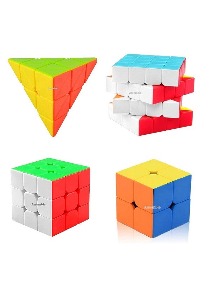 اسمبل تجميع مكعباتك الخاصة 2×2 و3×3 و4×4 ومثلث هرمي عالي السرعة بدون ملصقات - Image 1